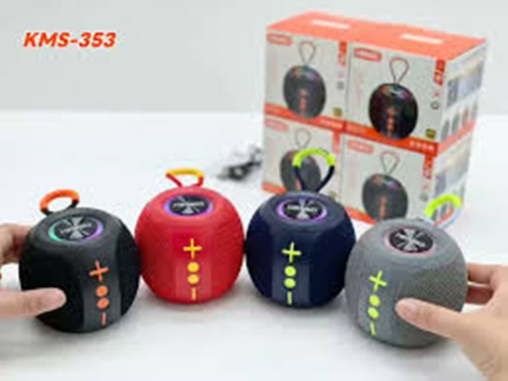 CASSA ALTOPARLANTE BLUETOOTH WIRELESS TWS PORTATILE LED RGB HIFI 5W USB MANIGLIA KMS-353 - 6