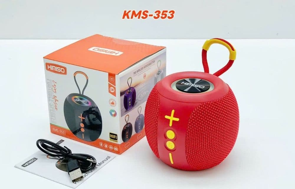 CASSA ALTOPARLANTE BLUETOOTH WIRELESS TWS PORTATILE LED RGB HIFI 5W USB MANIGLIA KMS-353 - 7