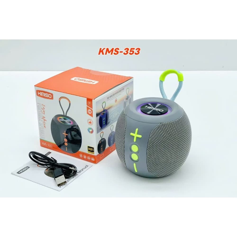 CASSA ALTOPARLANTE BLUETOOTH WIRELESS TWS PORTATILE LED RGB HIFI 5W USB MANIGLIA KMS-353 - 8