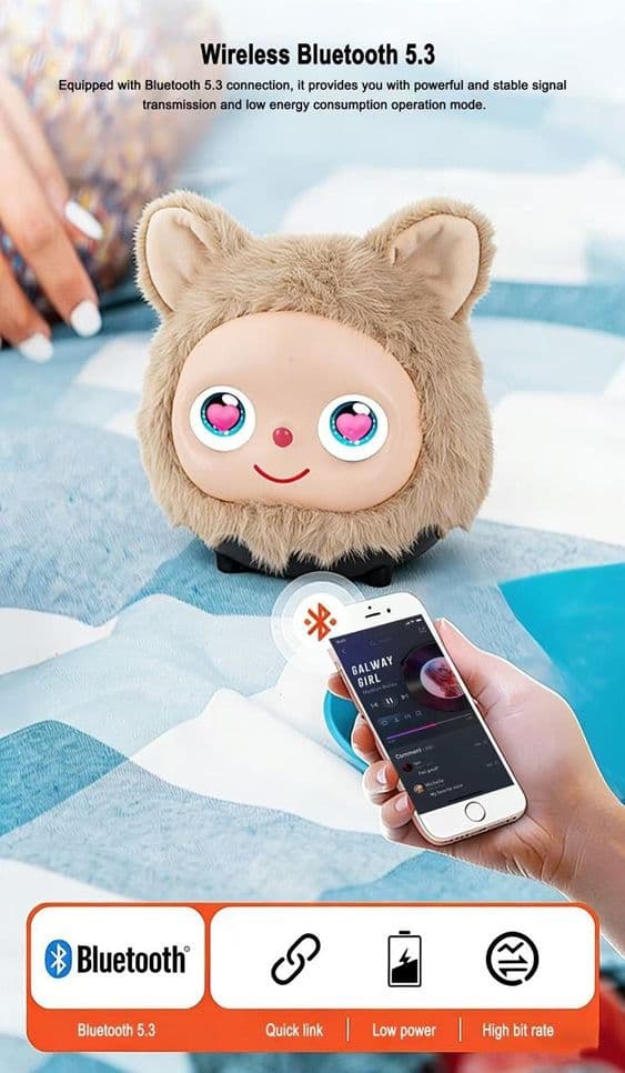 ALTOPARLANTE CASSA BLUETOOTH IN PELUCHE DESIGN ADORABILE SUONO POTENTE PORTATILE CH-M910 - 2