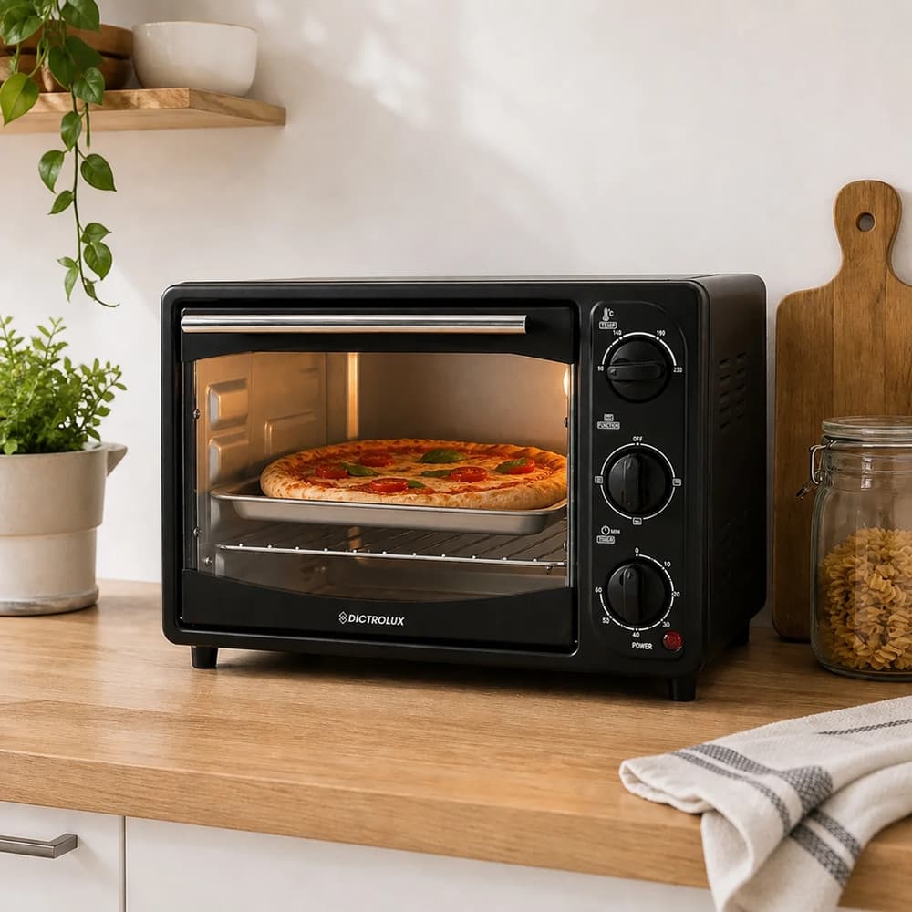 FORNO FORNETTO ELETTRICO 18 LITRI 1300W CON TIMER MAGLIA ANTISCOTTATURA 3 MODALITÀ COTTURA - 3