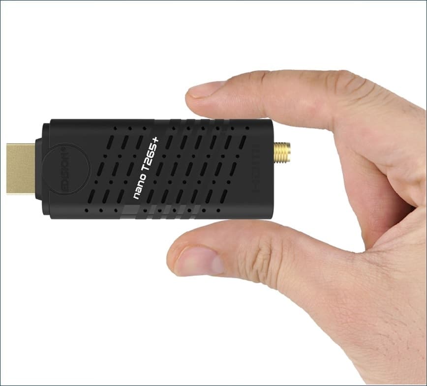 Decoder Digitale Terrestre EDISION NANO T265+ Stick DVB-T2 FULL HD H.265 HEVC 10 bit - 4