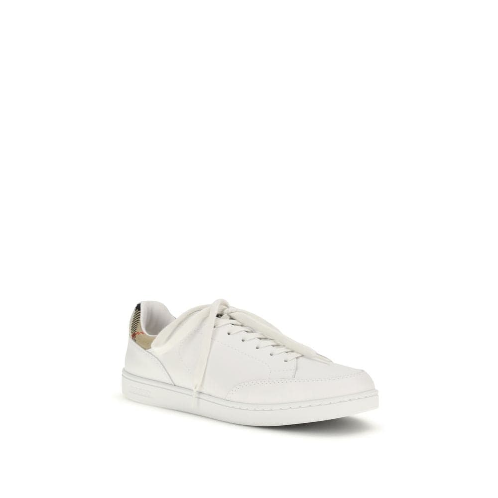 Burberry White Calf Leather Bos Taurus Low Top Sneakers - 2