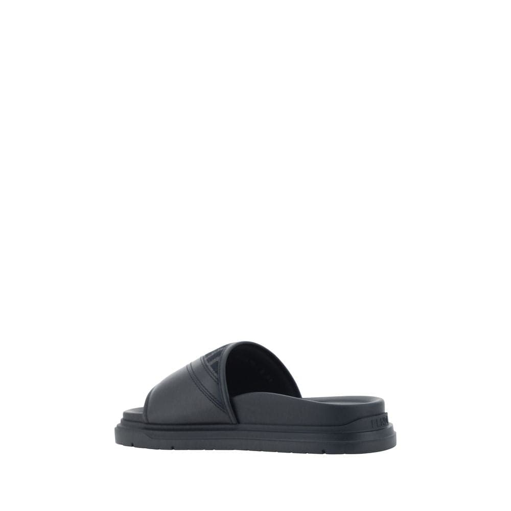 Fendi Gray Fabric Flat Sandals - 3