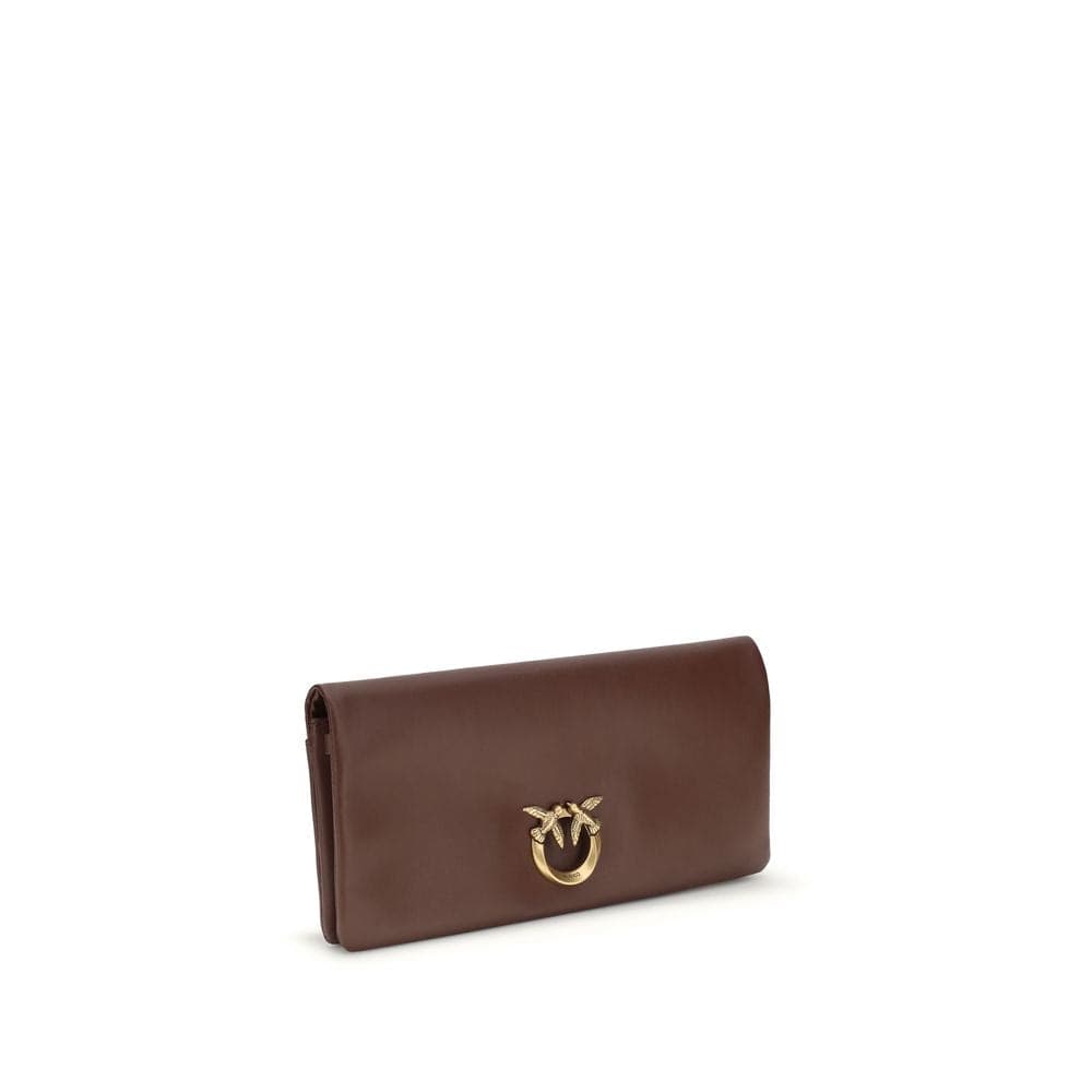 PINKO Bordeaux Calf Leather Bos Taurus Clutch Bag - 2