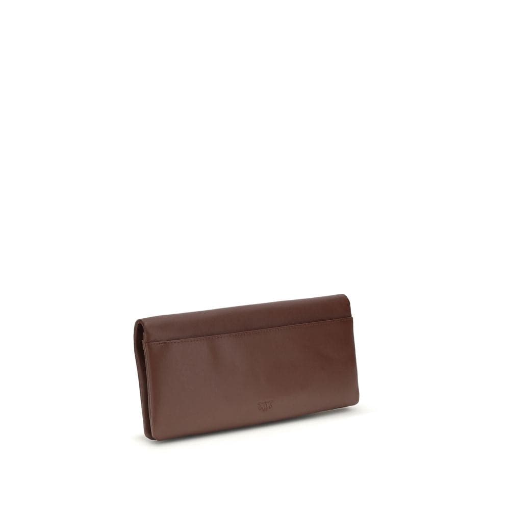 PINKO Bordeaux Calf Leather Bos Taurus Clutch Bag - 3