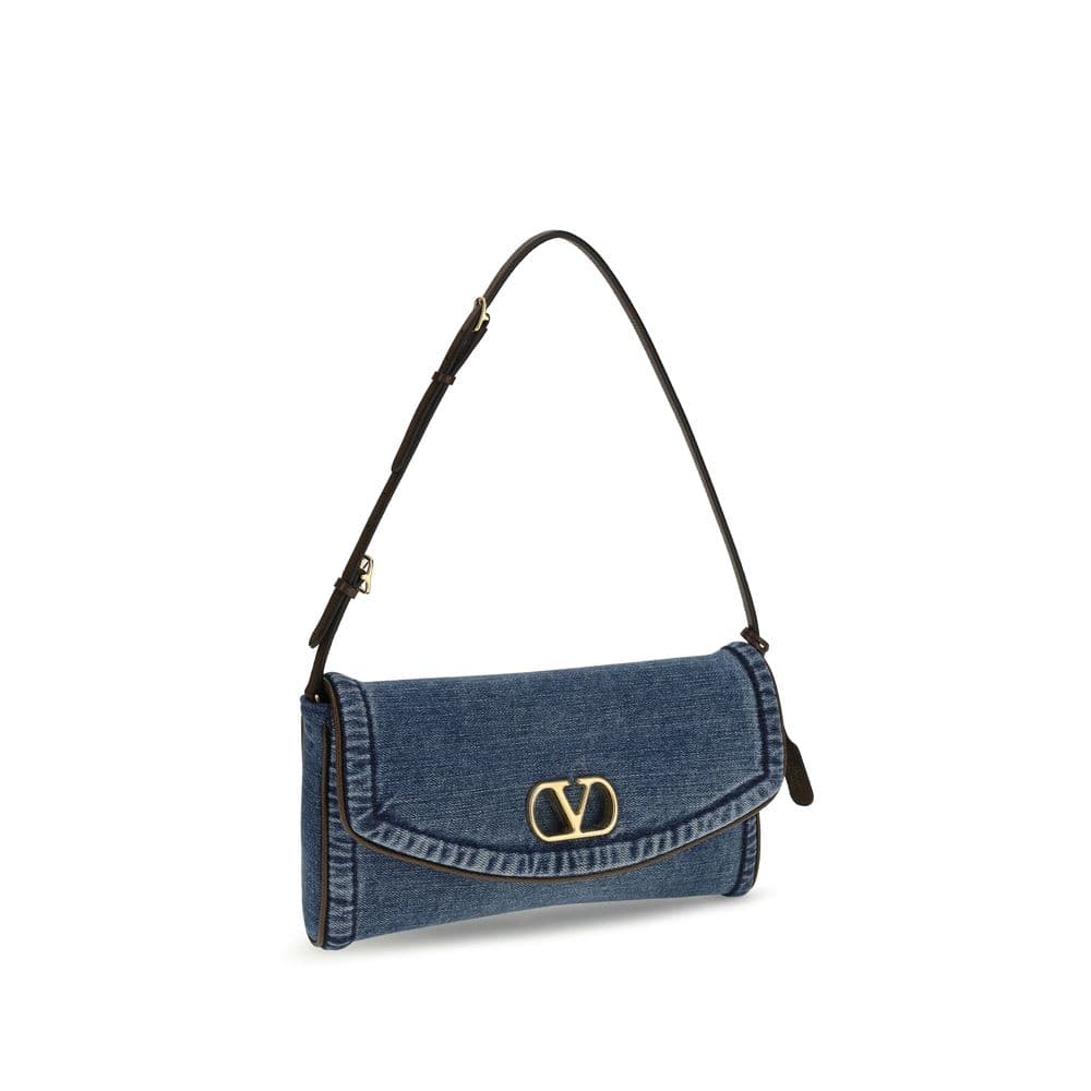 Valentino Garavani Blue Cotton Shoulder Bag - 2