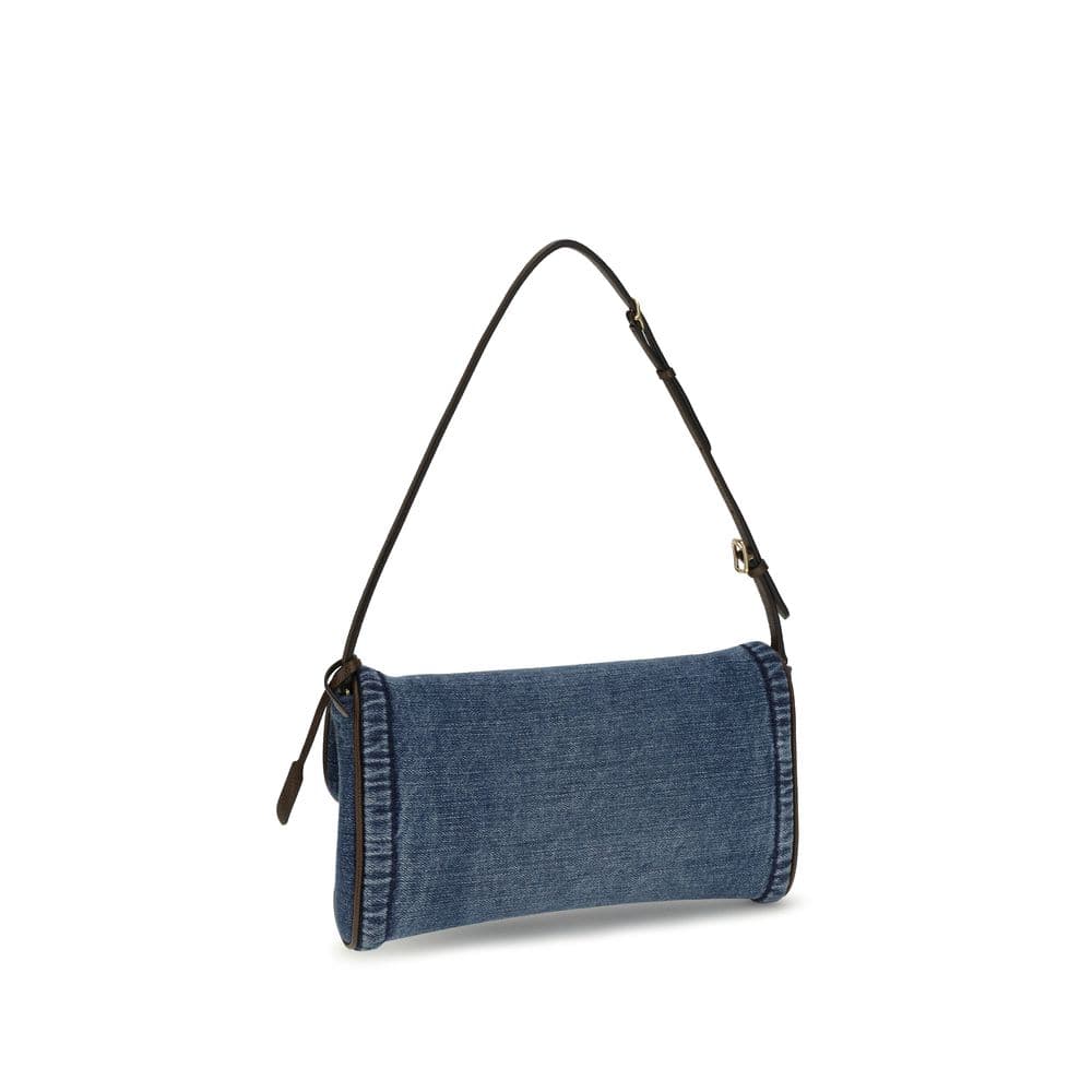 Valentino Garavani Blue Cotton Shoulder Bag - 3