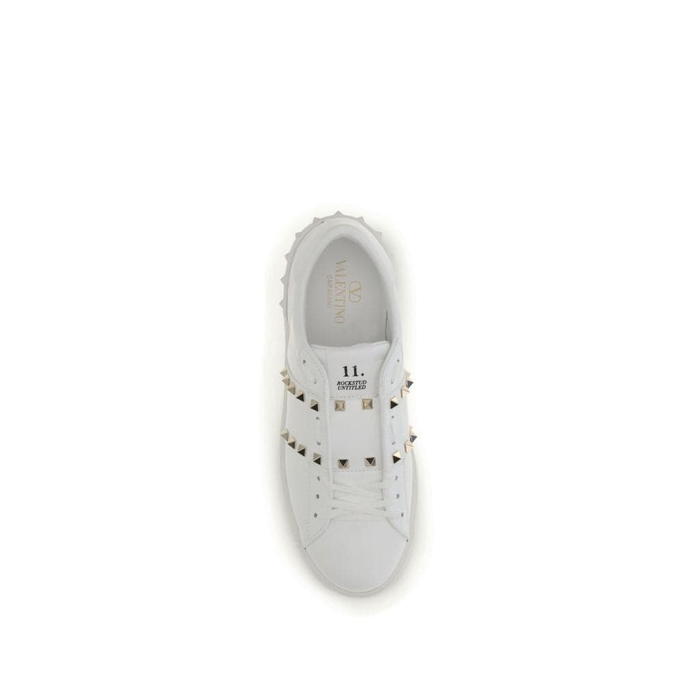 Valentino Garavani White Calf Leather Bos Taurus Sneakers - 4