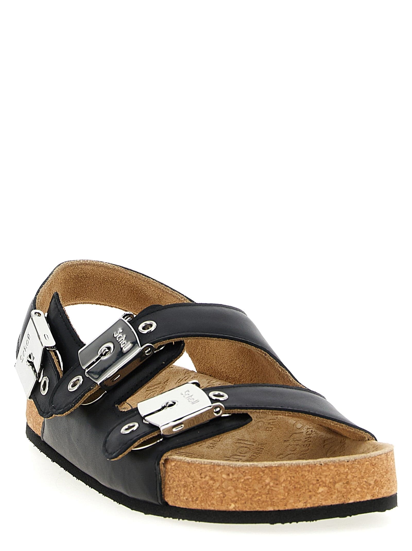 Balenciaga Black Calfskin Flat Sandals - 2