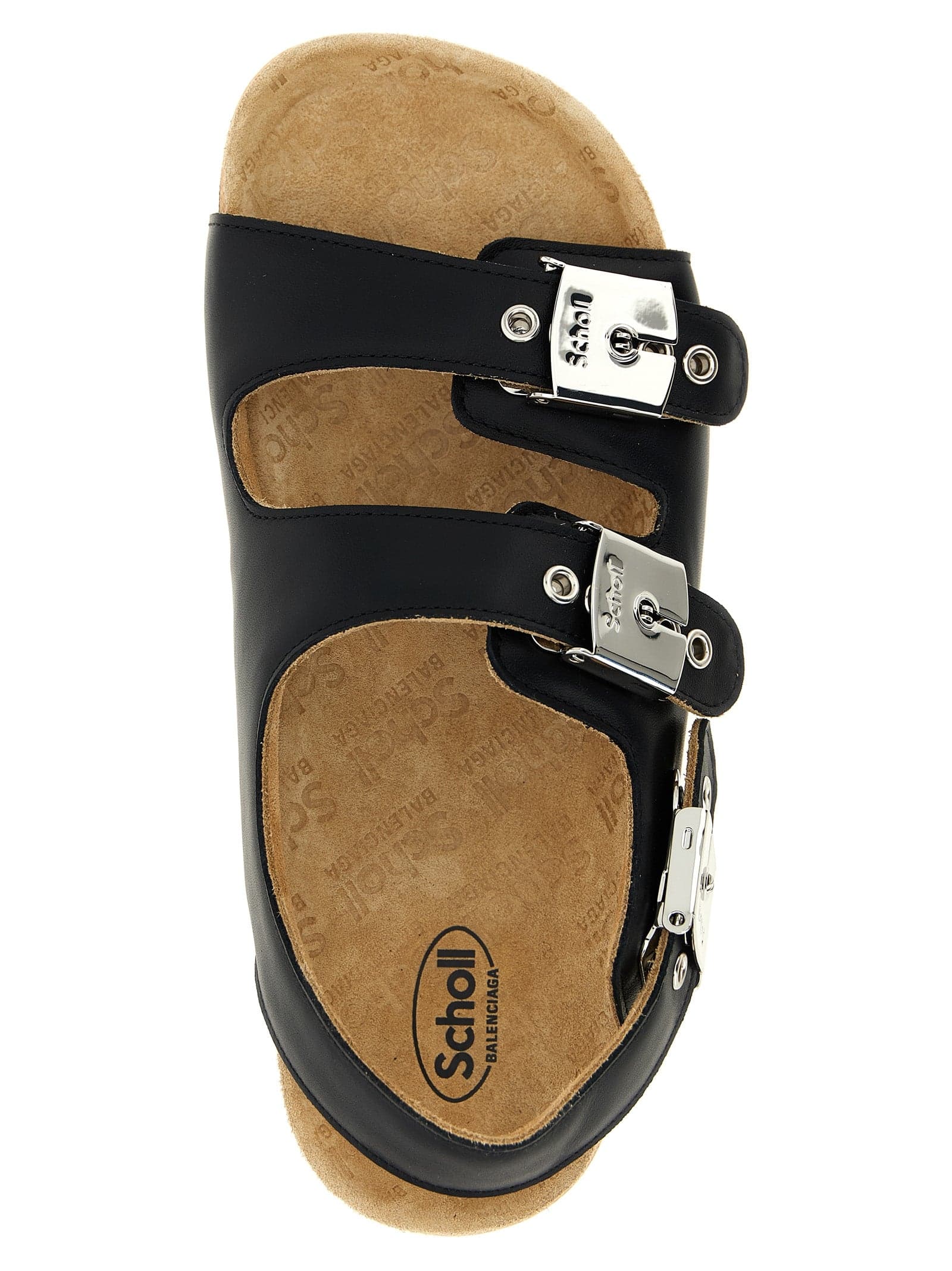 Balenciaga Black Calfskin Flat Sandals - 4