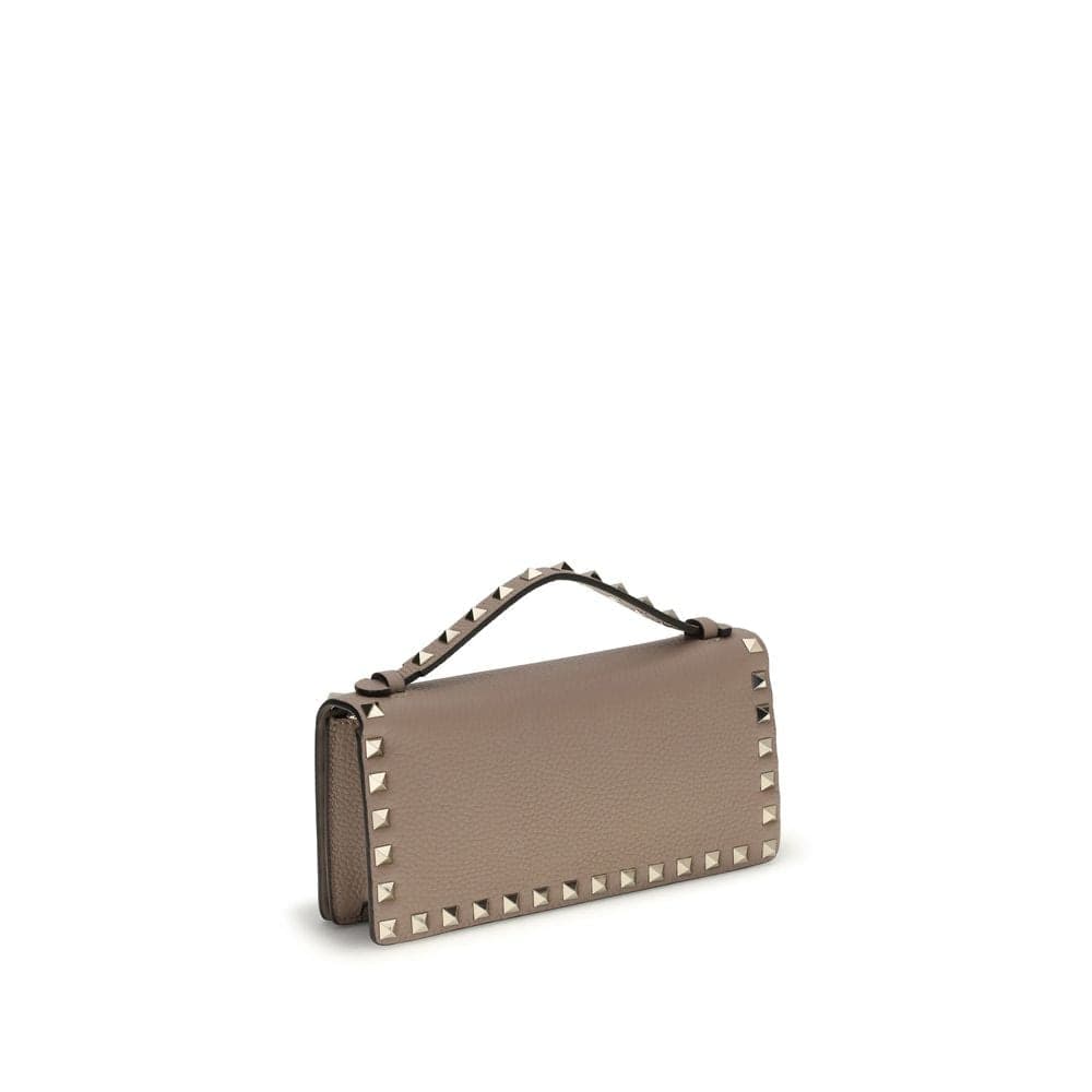 Valentino Garavani Beige Calf Leather Bos Taurus Wallet - 3