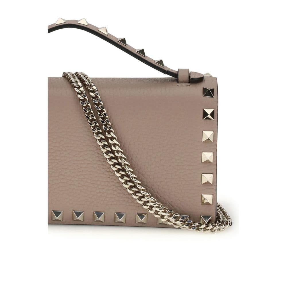 Valentino Garavani Beige Calf Leather Bos Taurus Wallet - 4