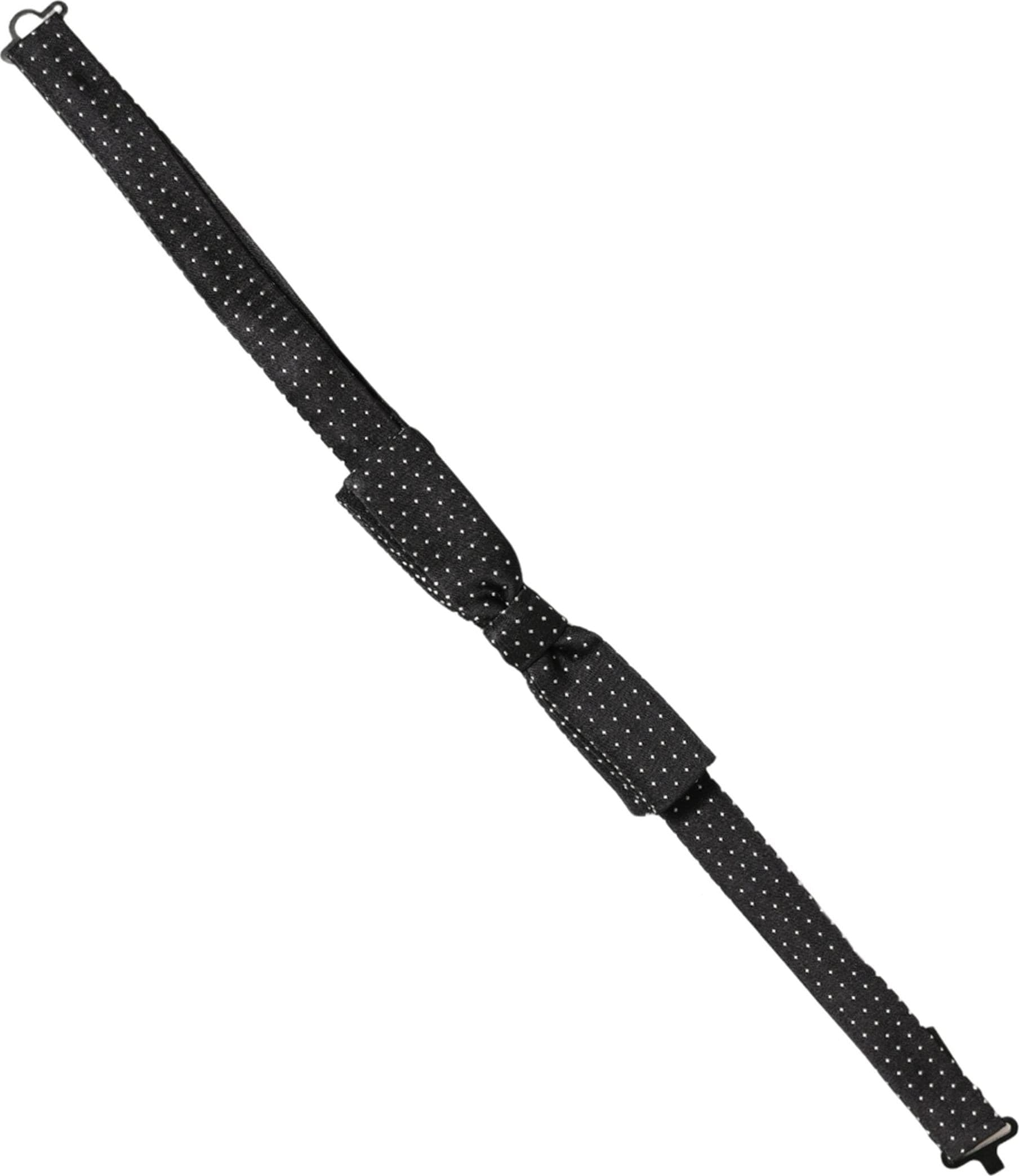 Dolce & Gabbana Black White Polka Dot Adjustable Neck Papillon Bow Tie - 2