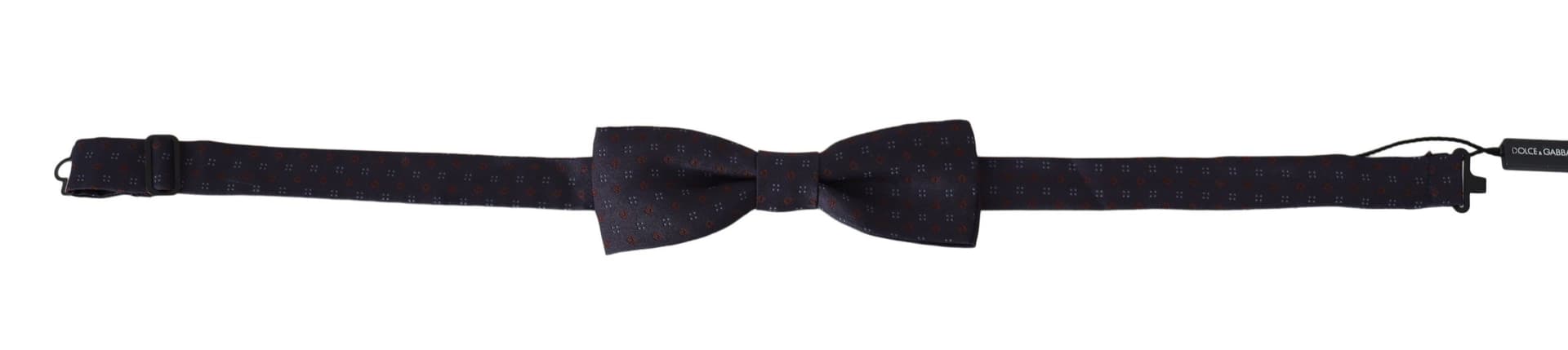 Dolce & Gabbana Gray Pattern Silk Adjustable Neck Papillon Bow Tie - 2