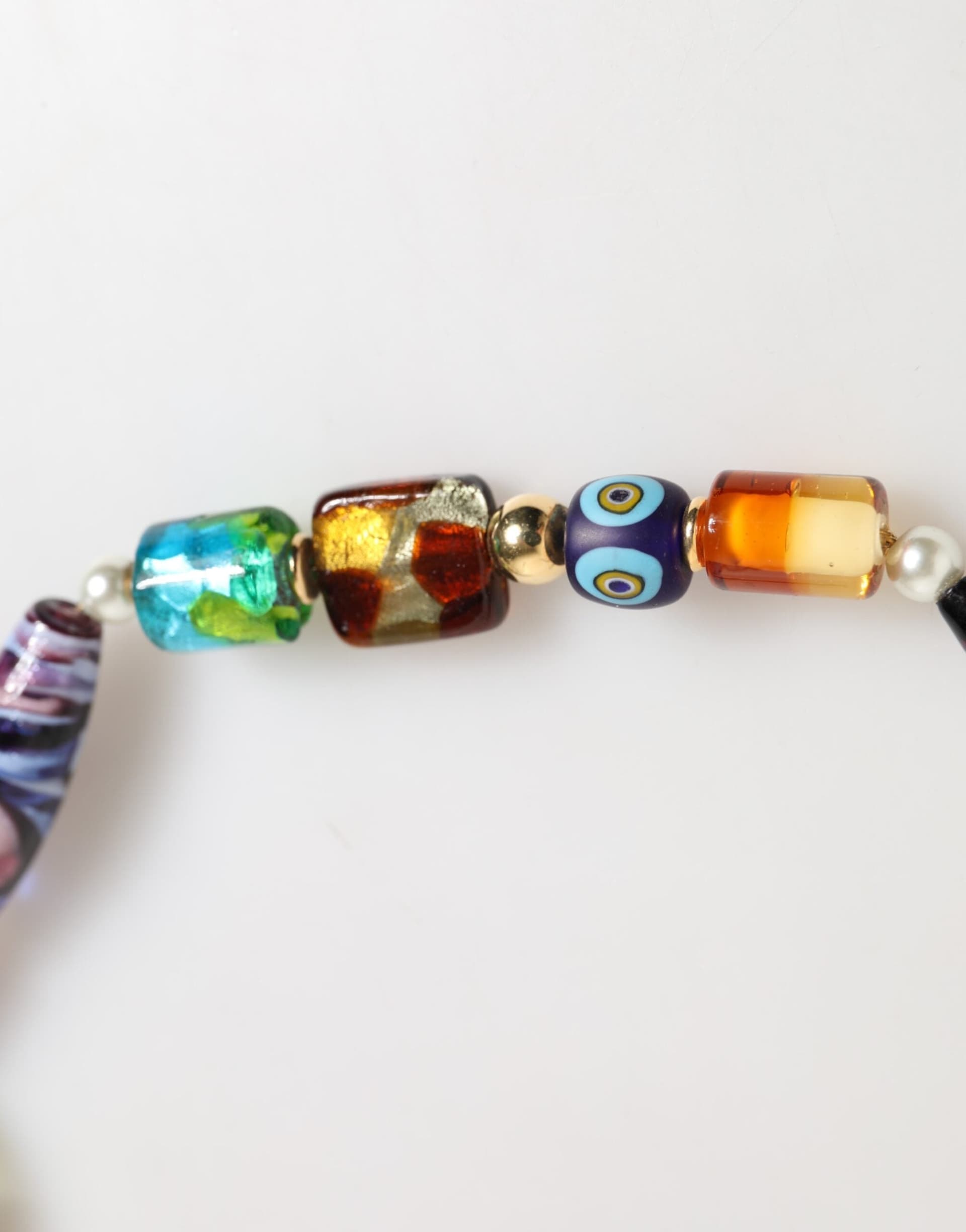 Dolce & Gabbana Multicolor Murano Glass Beads Brass Women Jewelry Necklace - 3