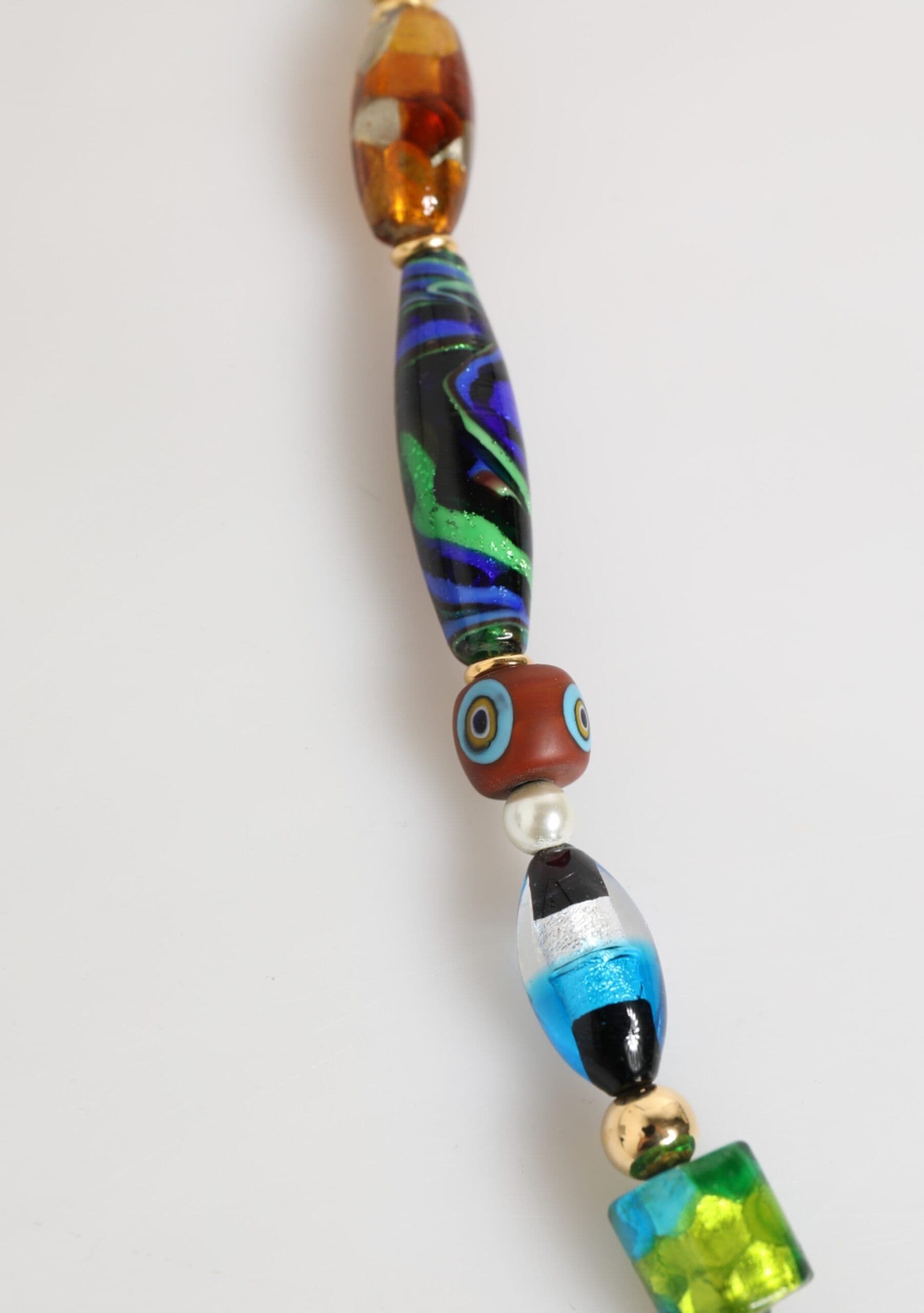 Dolce & Gabbana Multicolor Murano Glass Beads Brass Women Jewelry Necklace - 4