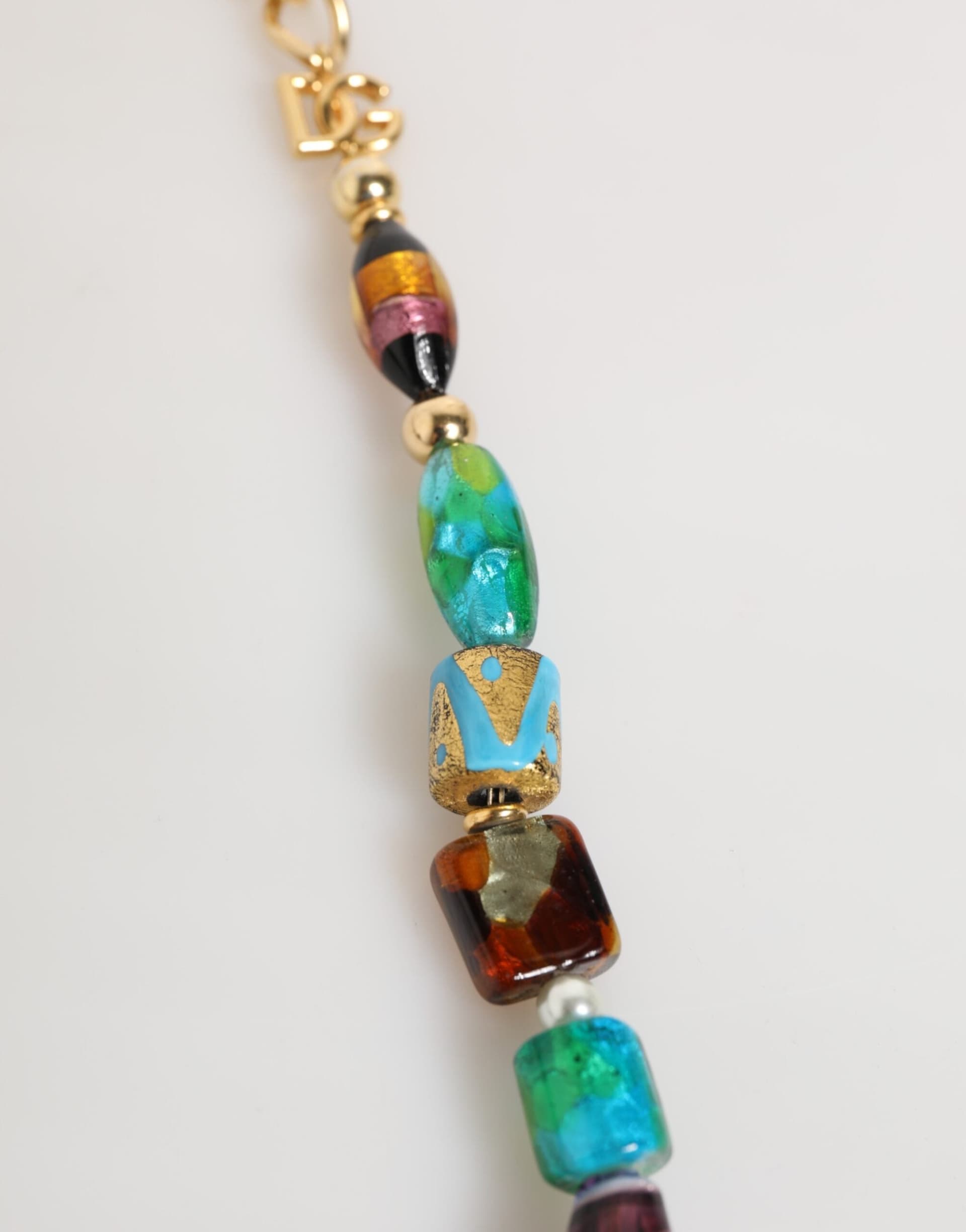 Dolce & Gabbana Multicolor Murano Glass Beads Brass Women Jewelry Necklace - 5