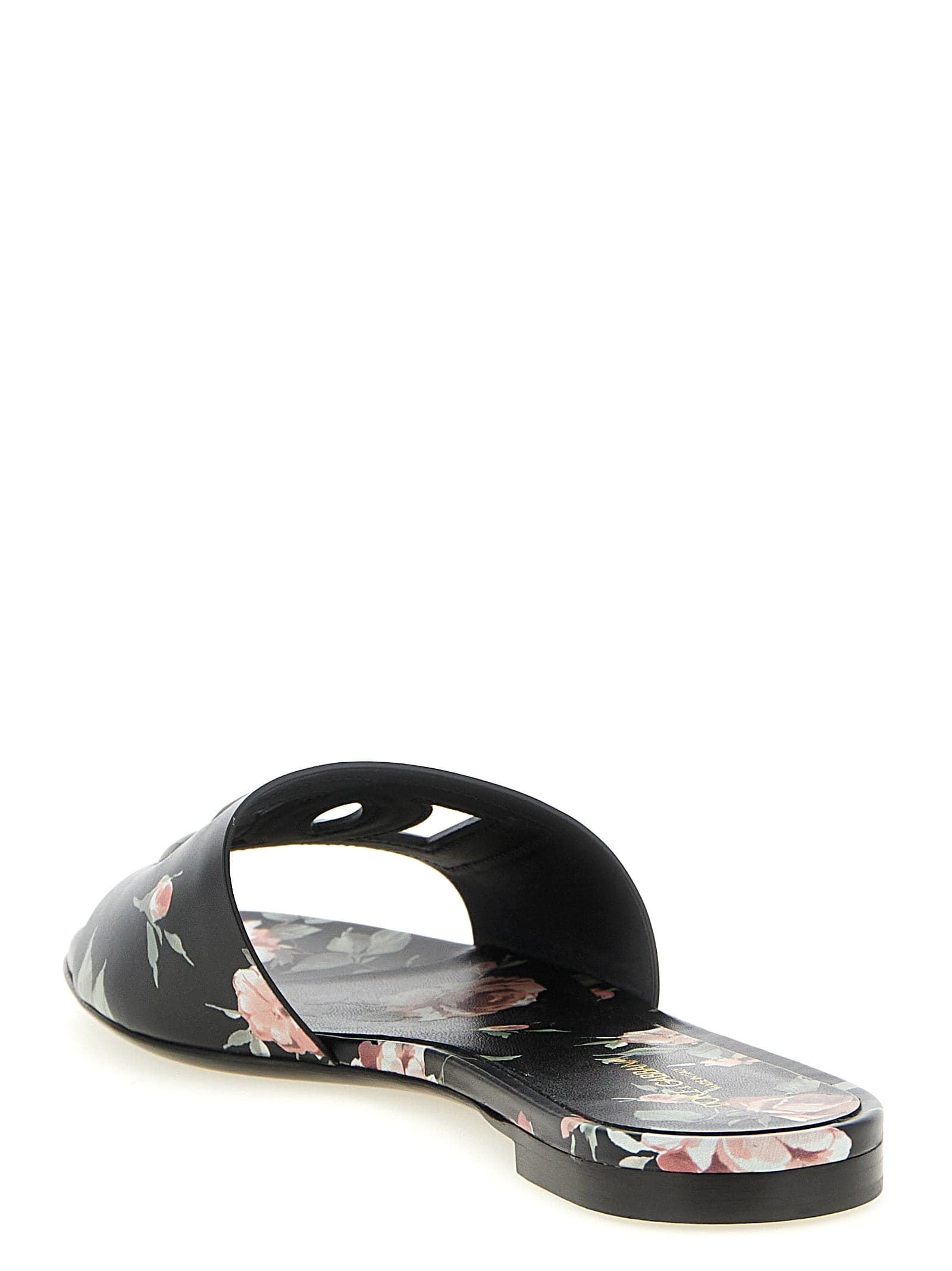 Dolce & Gabbana Black Calfskin Slides - 3