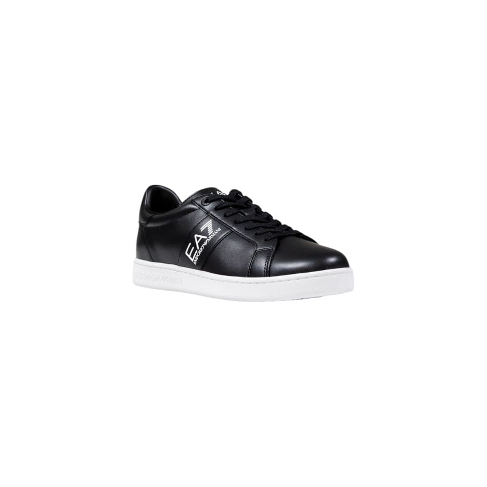 EA7 Emporio Armani Black And White Leather Sneakers - 2