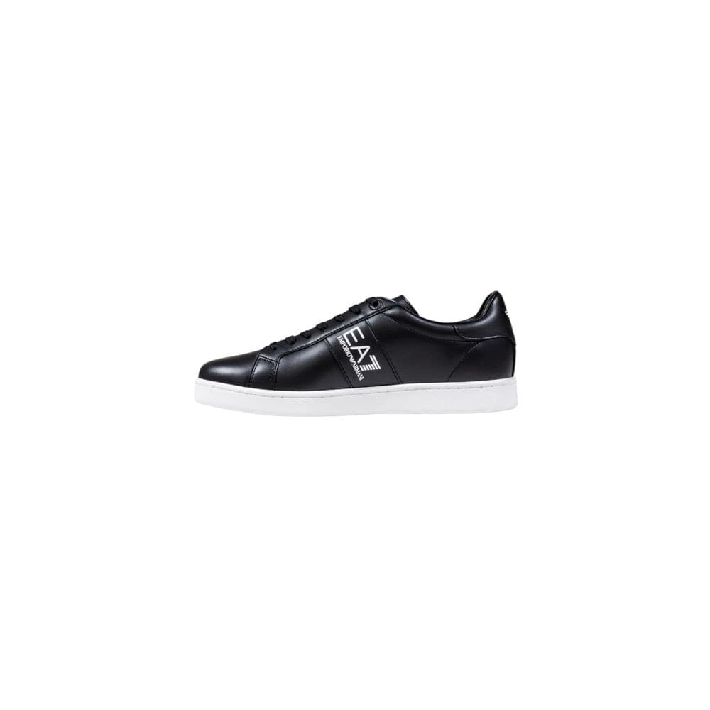 EA7 Emporio Armani Black And White Leather Sneakers - 3
