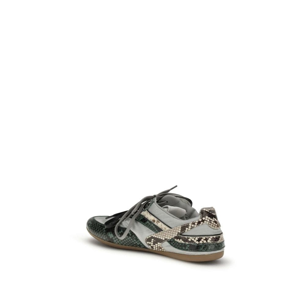 Miu Miu Gray Recycled Polyester Athletic Sneakers - 3