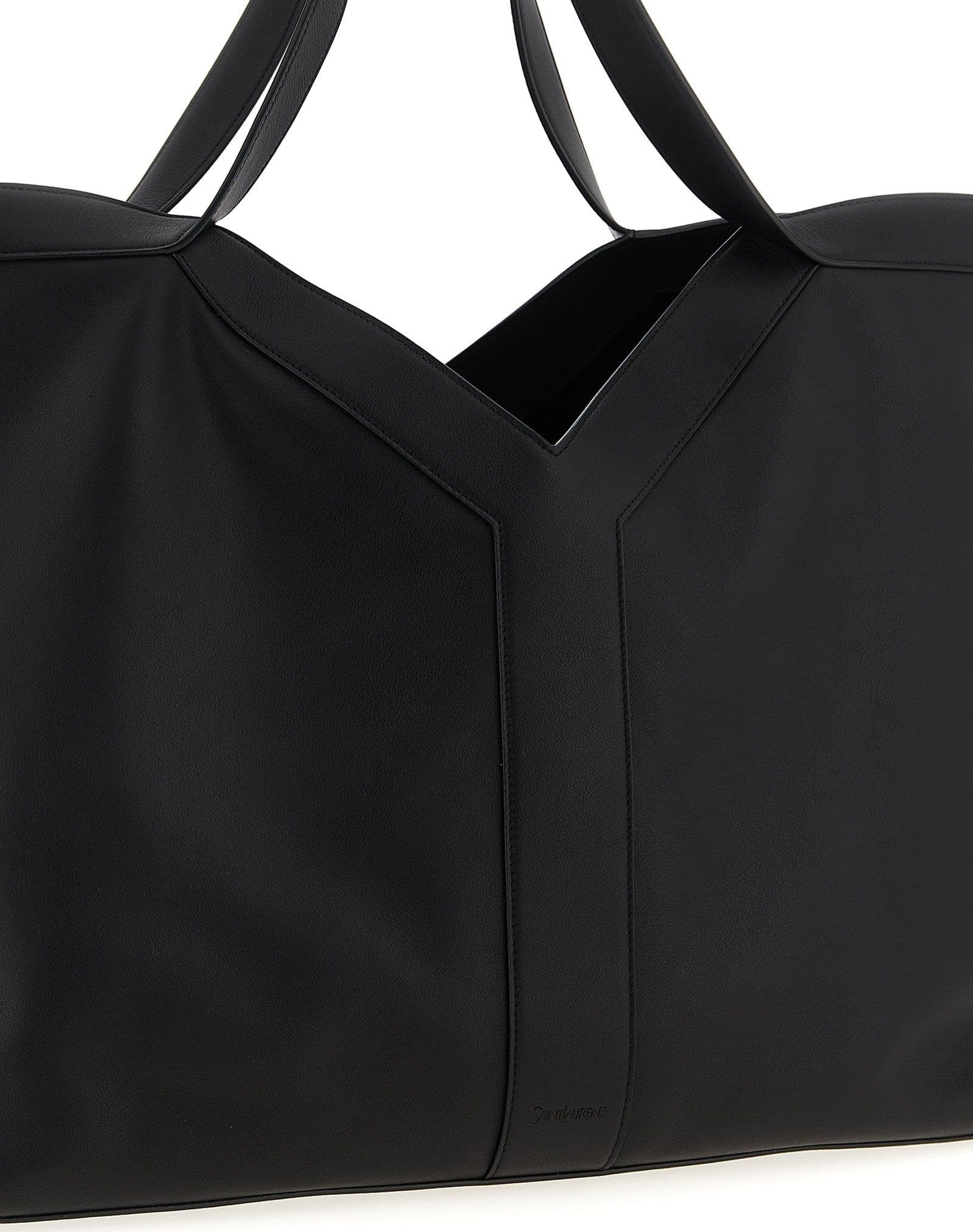 Saint Laurent Black Calfskin Tote Bag - 3