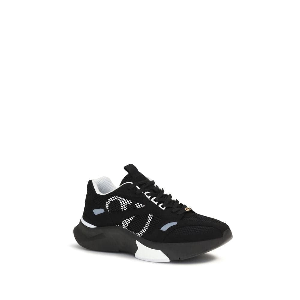 Valentino Garavani Black Fabric Athletic Sneakers - 2