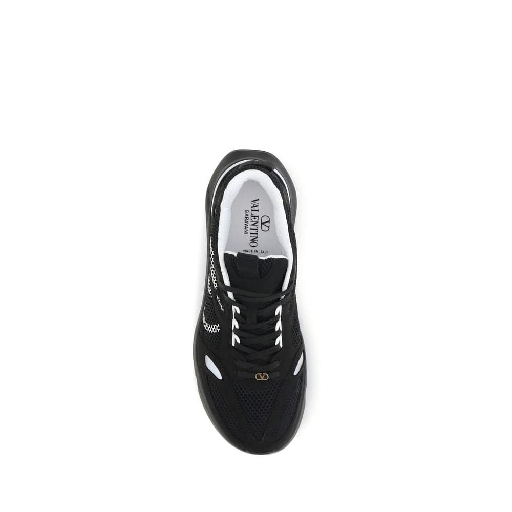 Valentino Garavani Black Fabric Athletic Sneakers - 4