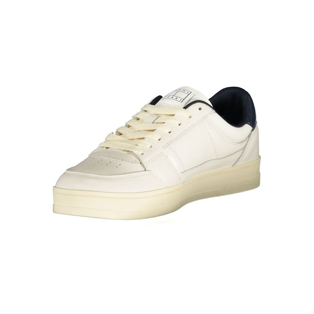 Tommy Hilfiger White Leather Men Sneaker - 3