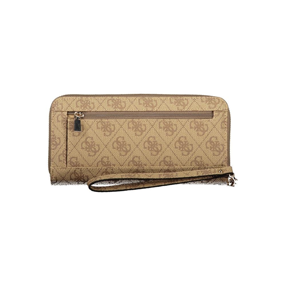 Guess Jeans Beige Polyurethane Women's Wallet with Functional Compartments - 2
