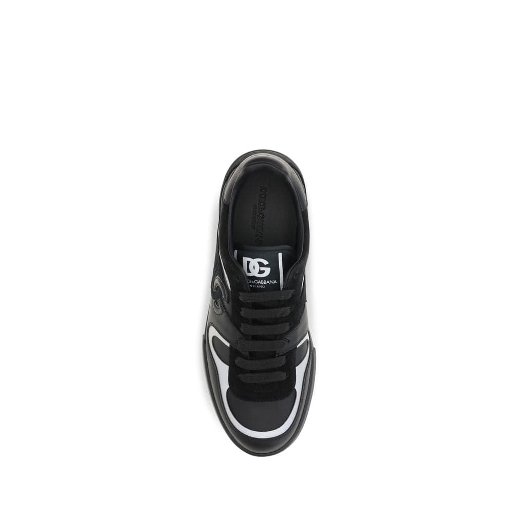 Dolce & Gabbana Black Calf Leather Bos Taurus Sneakers - 4