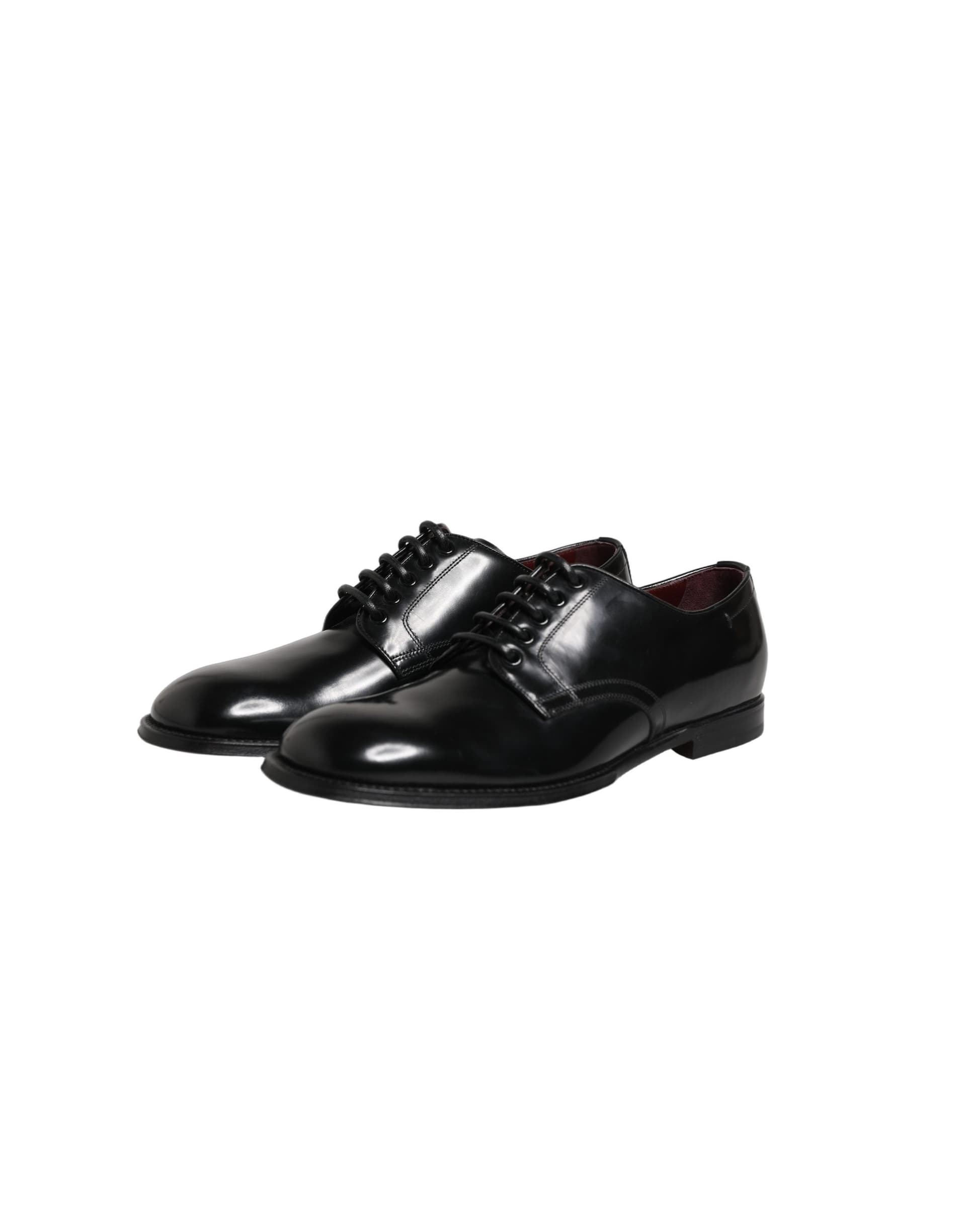 Dolce & Gabbana Black Calfskin Leather Derby Men Dress Shoes - 4