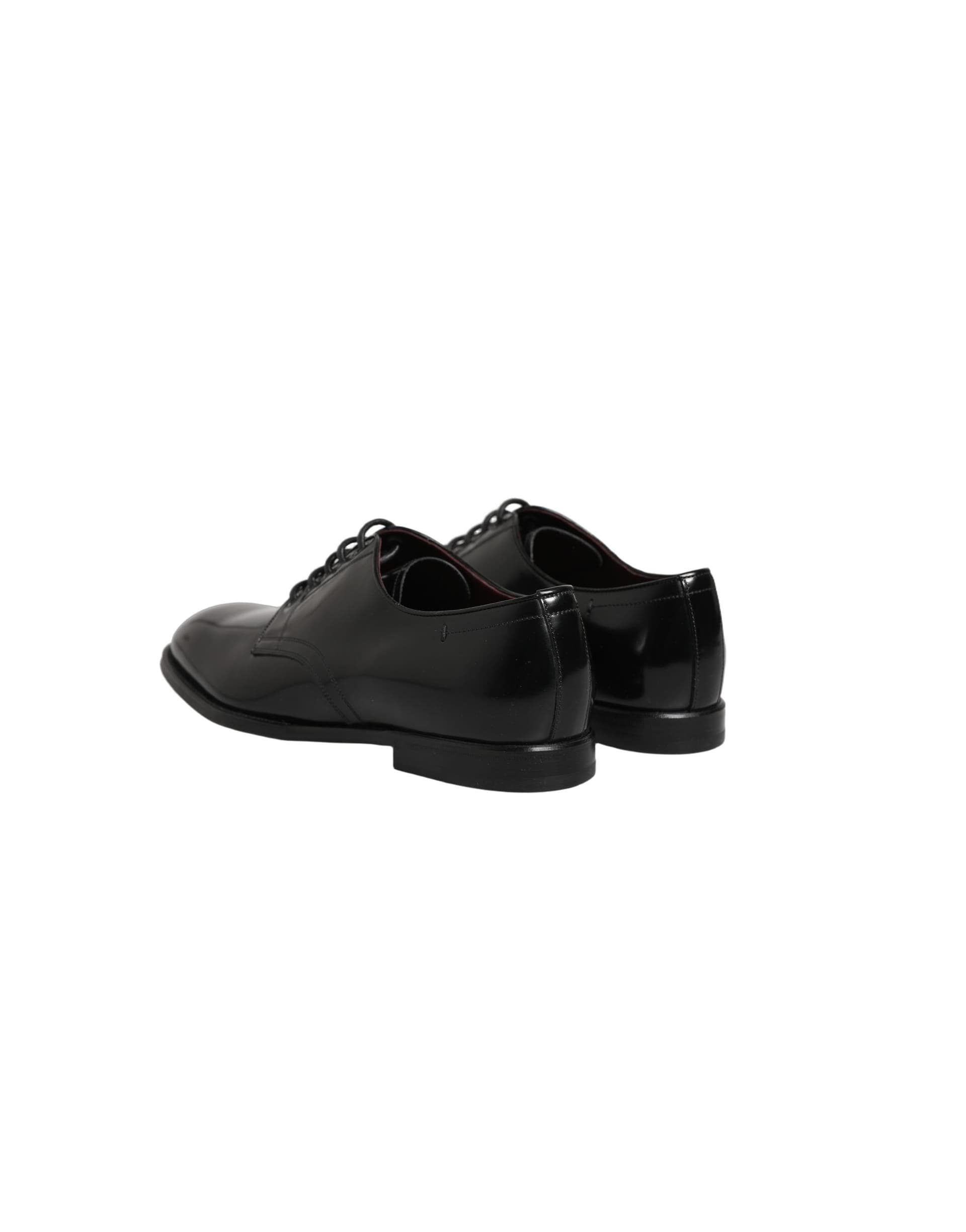 Dolce & Gabbana Black Calfskin Leather Derby Men Dress Shoes - 5