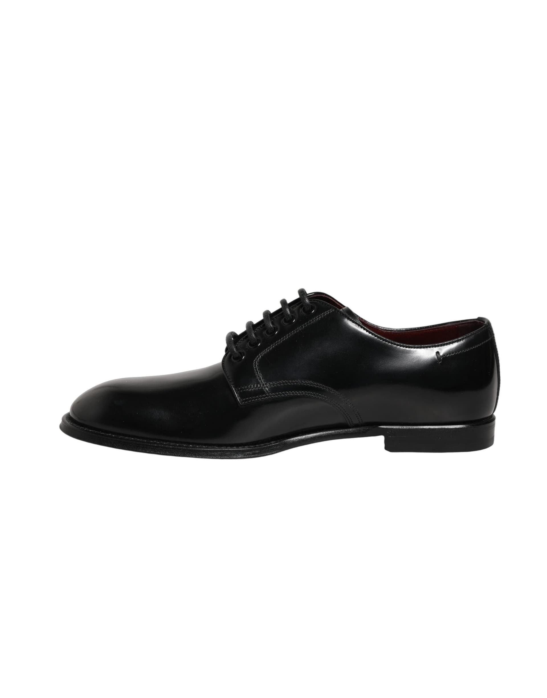 Dolce & Gabbana Black Calfskin Leather Derby Men Dress Shoes - 6