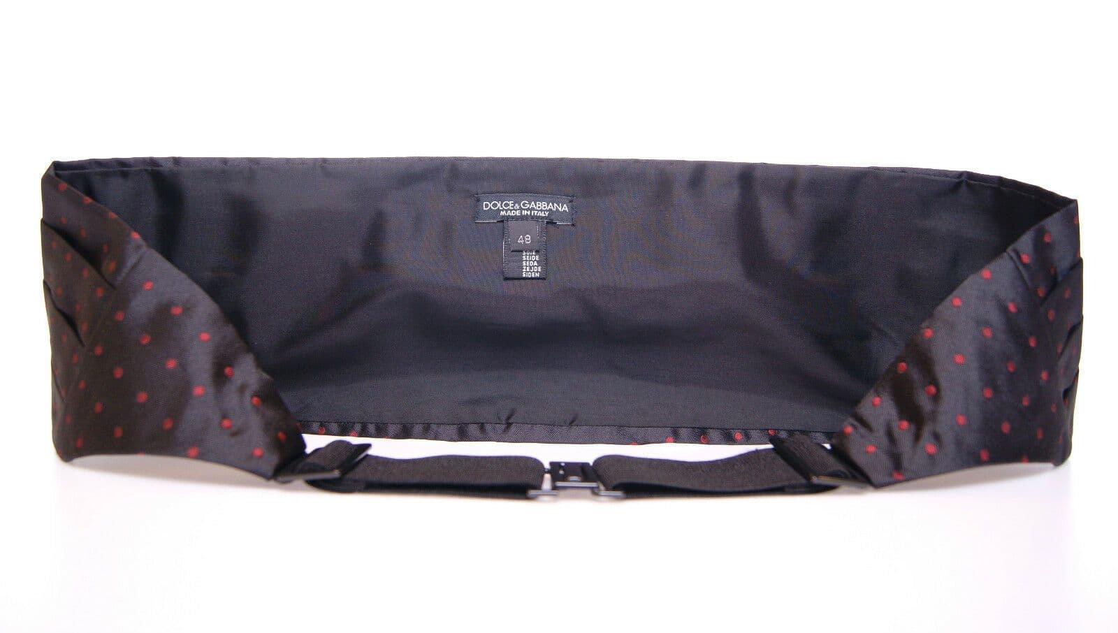 Dolce & Gabbana Black Waist Tuxedo Smoking Belt Cummerbund - 3