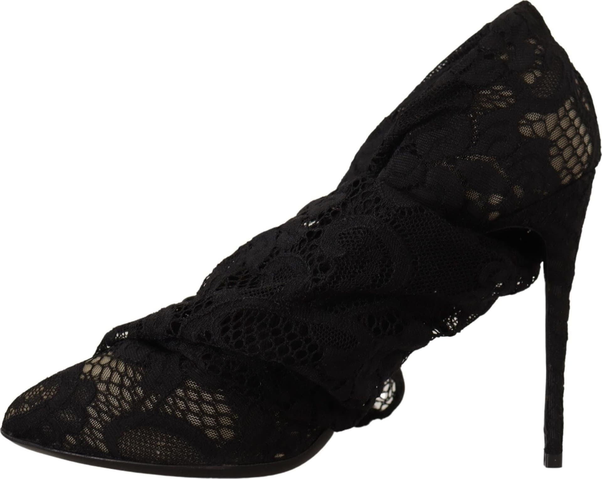 Dolce & Gabbana Black Stretch Socks Taormina Lace Boots Shoes - 3