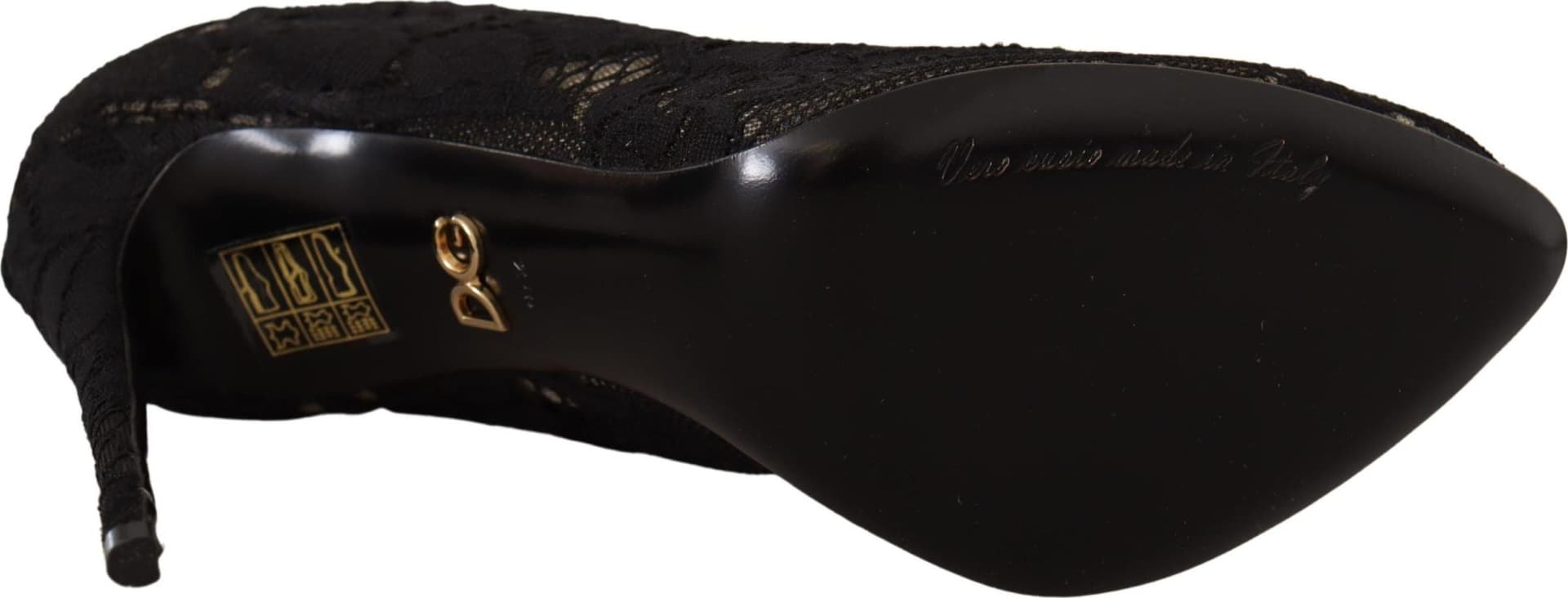 Dolce & Gabbana Black Stretch Socks Taormina Lace Boots Shoes - 5