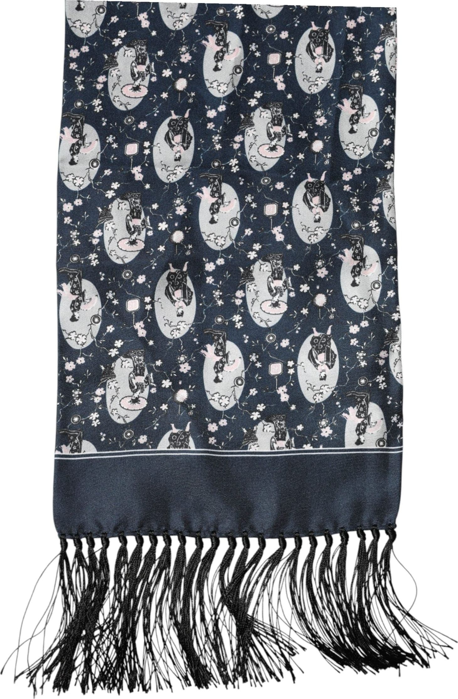 Dolce & Gabbana Navy Blue Silk Neck Wrap Shawl Men Scarf - 3