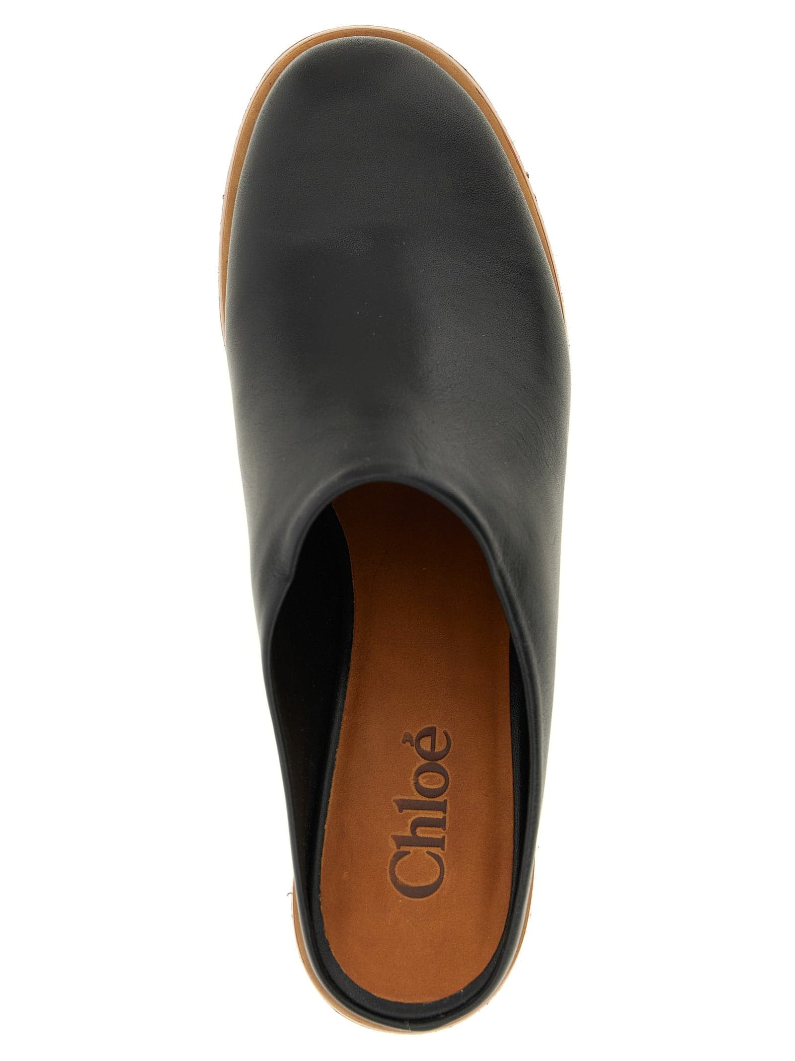 Chloé Black Calfskin Wedge Sandals - 4