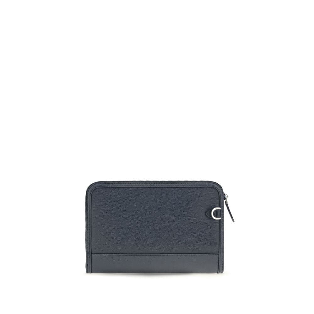 Dolce & Gabbana Blue Calf Leather Bos Taurus Clutch Bag - 2