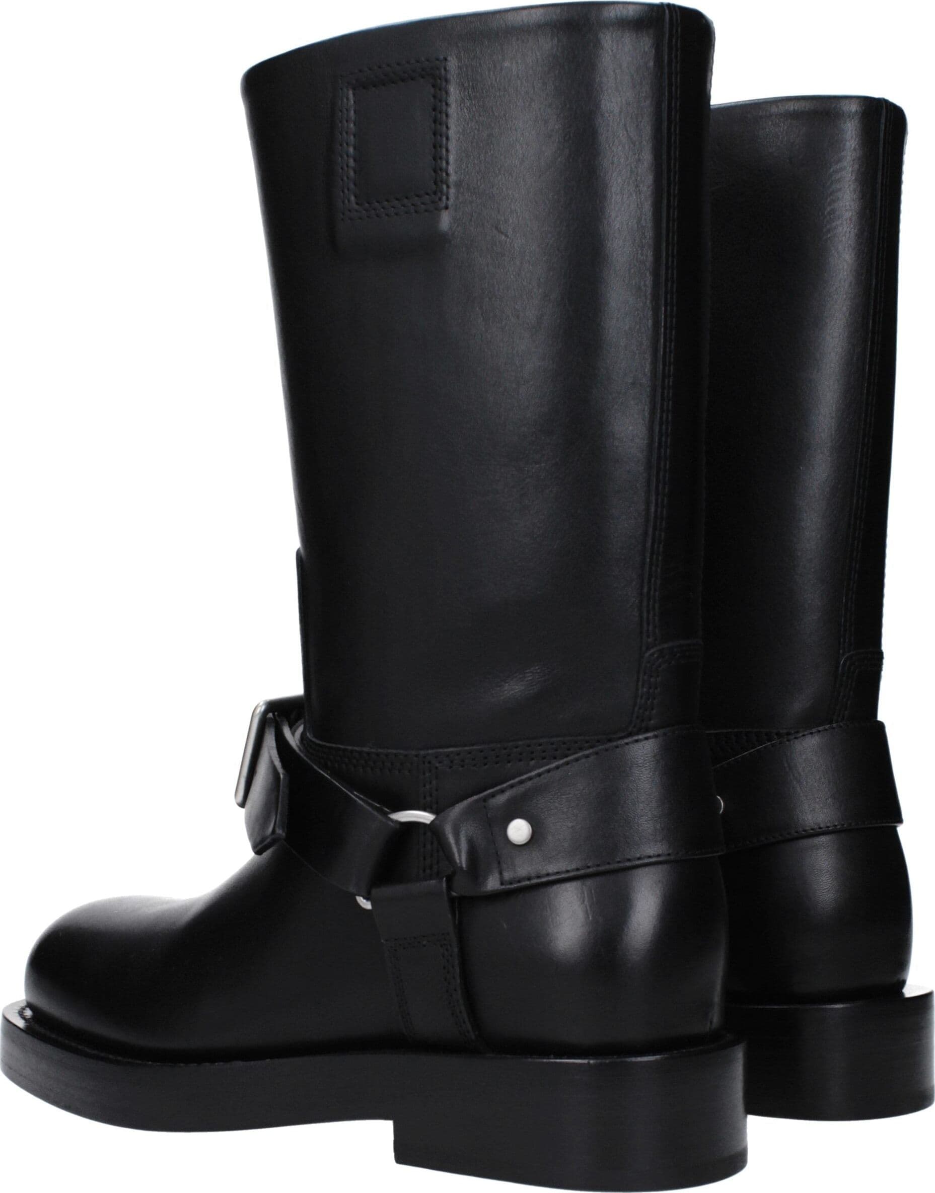 Burberry Black Leather Boots - 4