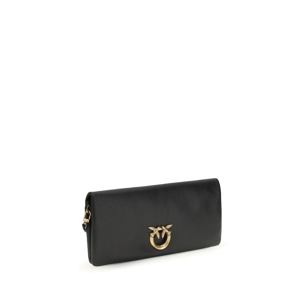 PINKO Black Calf Leather Bos Taurus Clutch Bag - 2