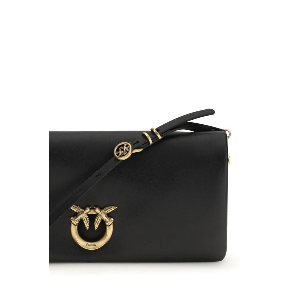 PINKO Black Calf Leather Bos Taurus Clutch Bag - 4