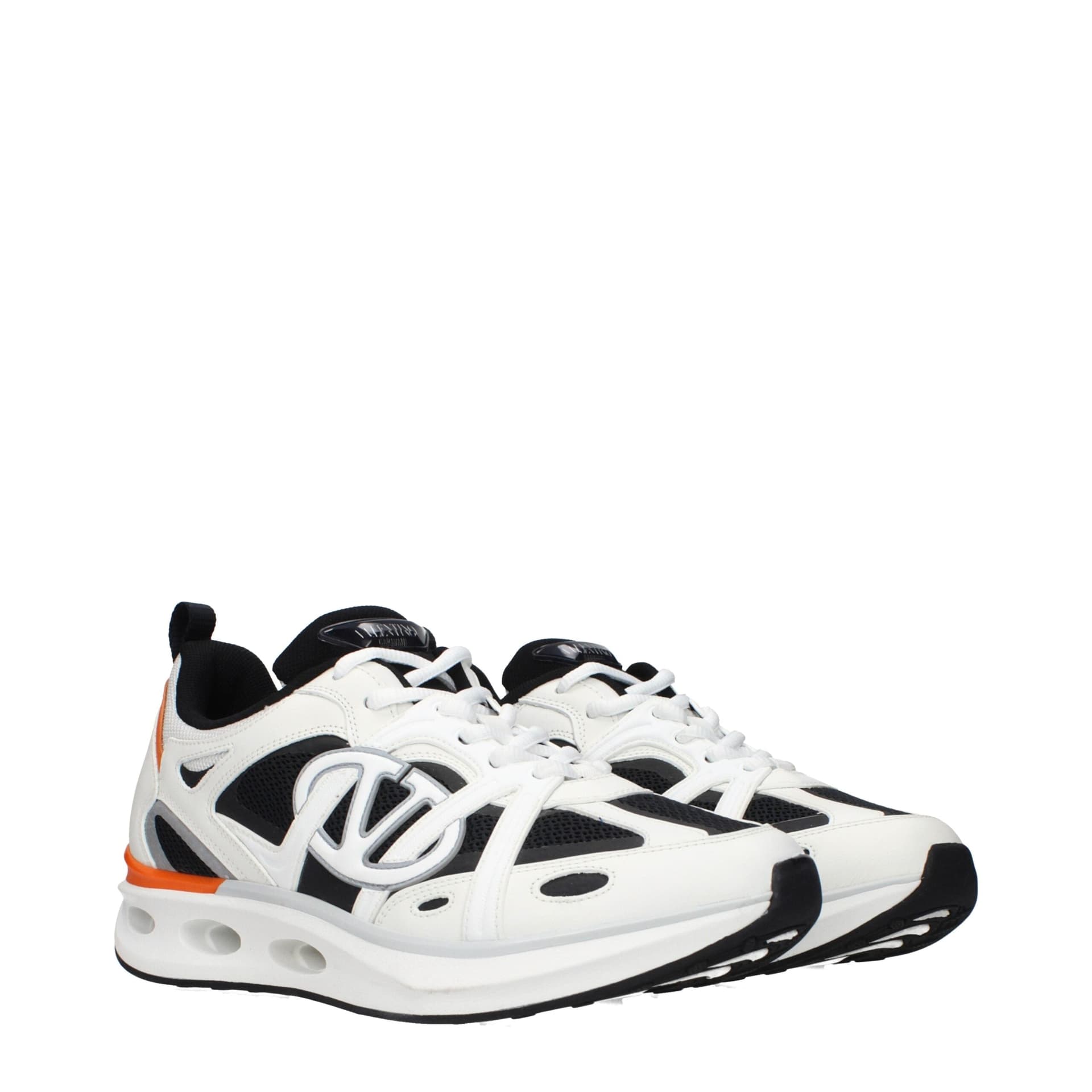 Valentino Garavani White Fabric Athletic Sneakers - 2