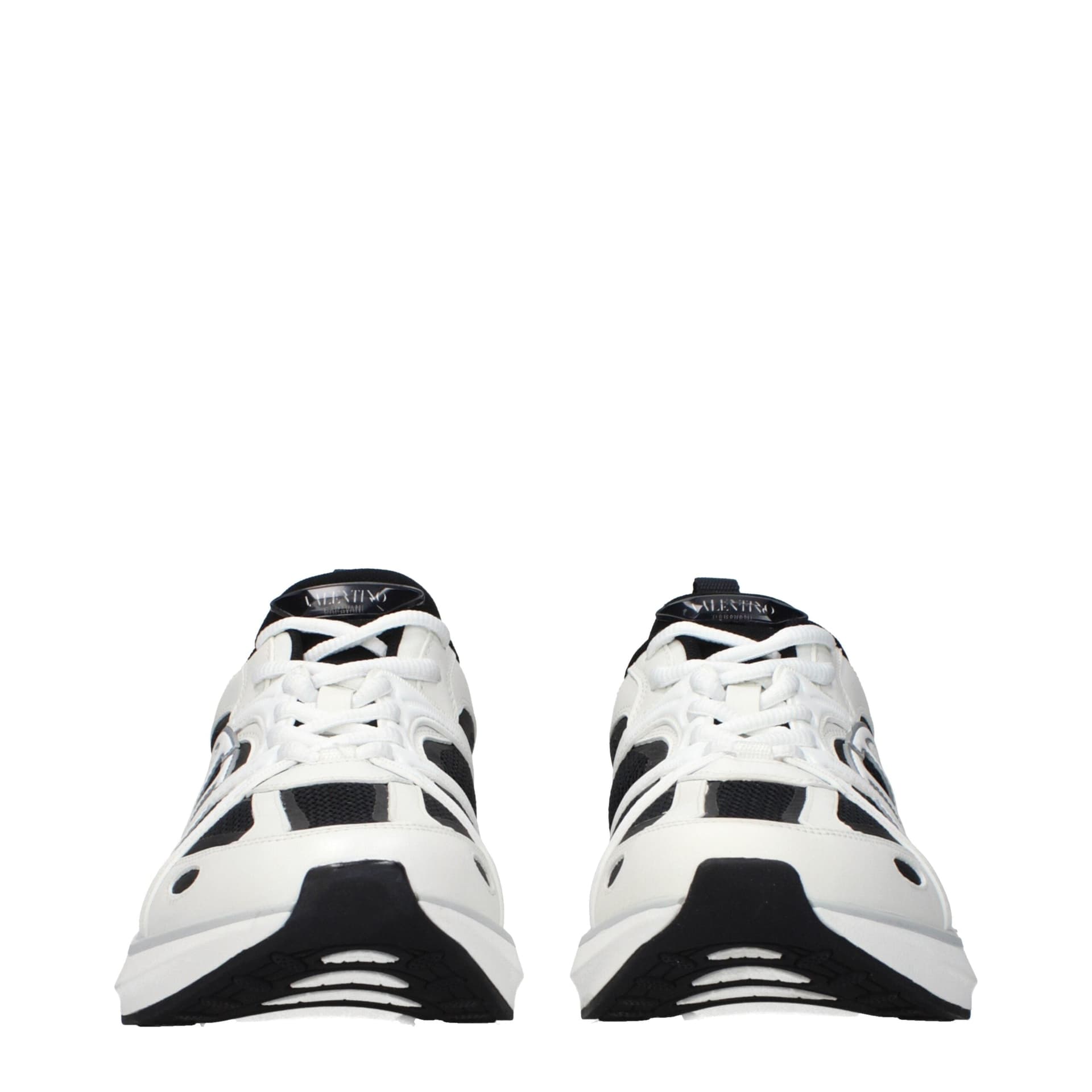 Valentino Garavani White Fabric Athletic Sneakers - 3