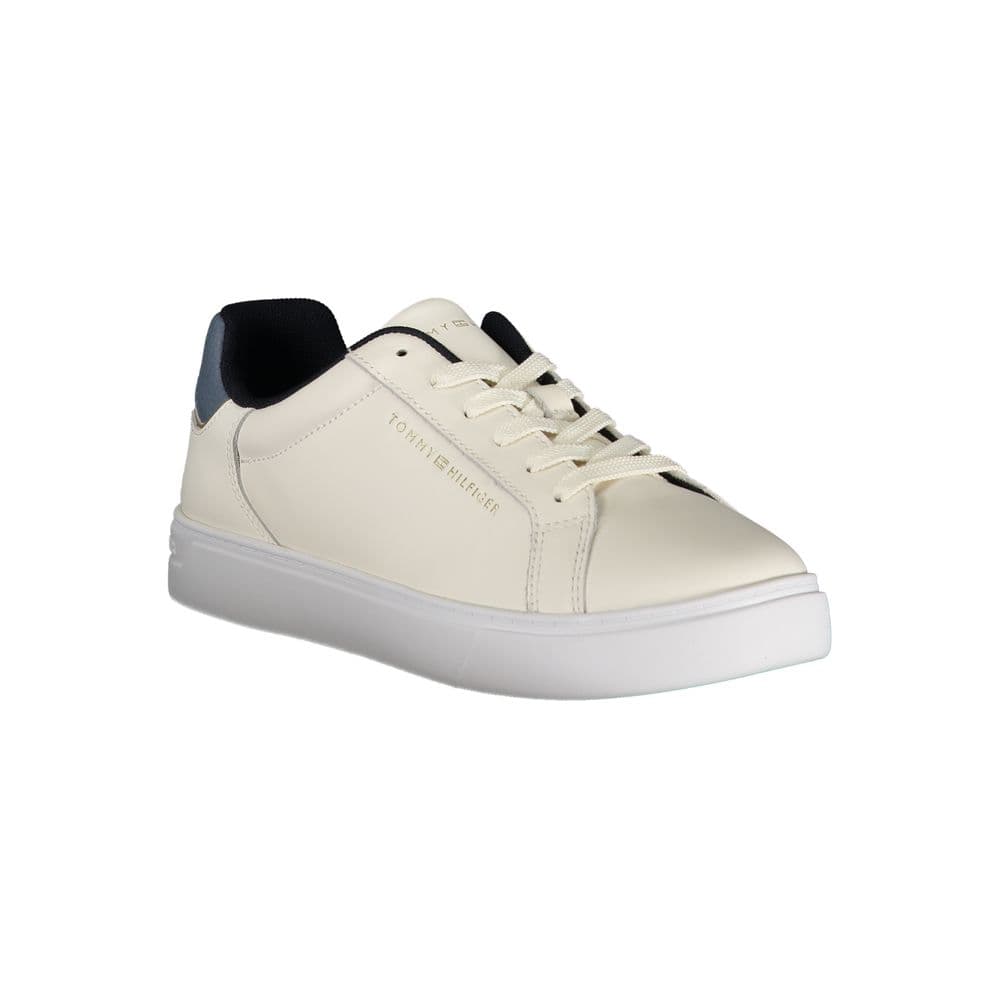 Tommy Hilfiger Beige Leather Women Sneaker - 2