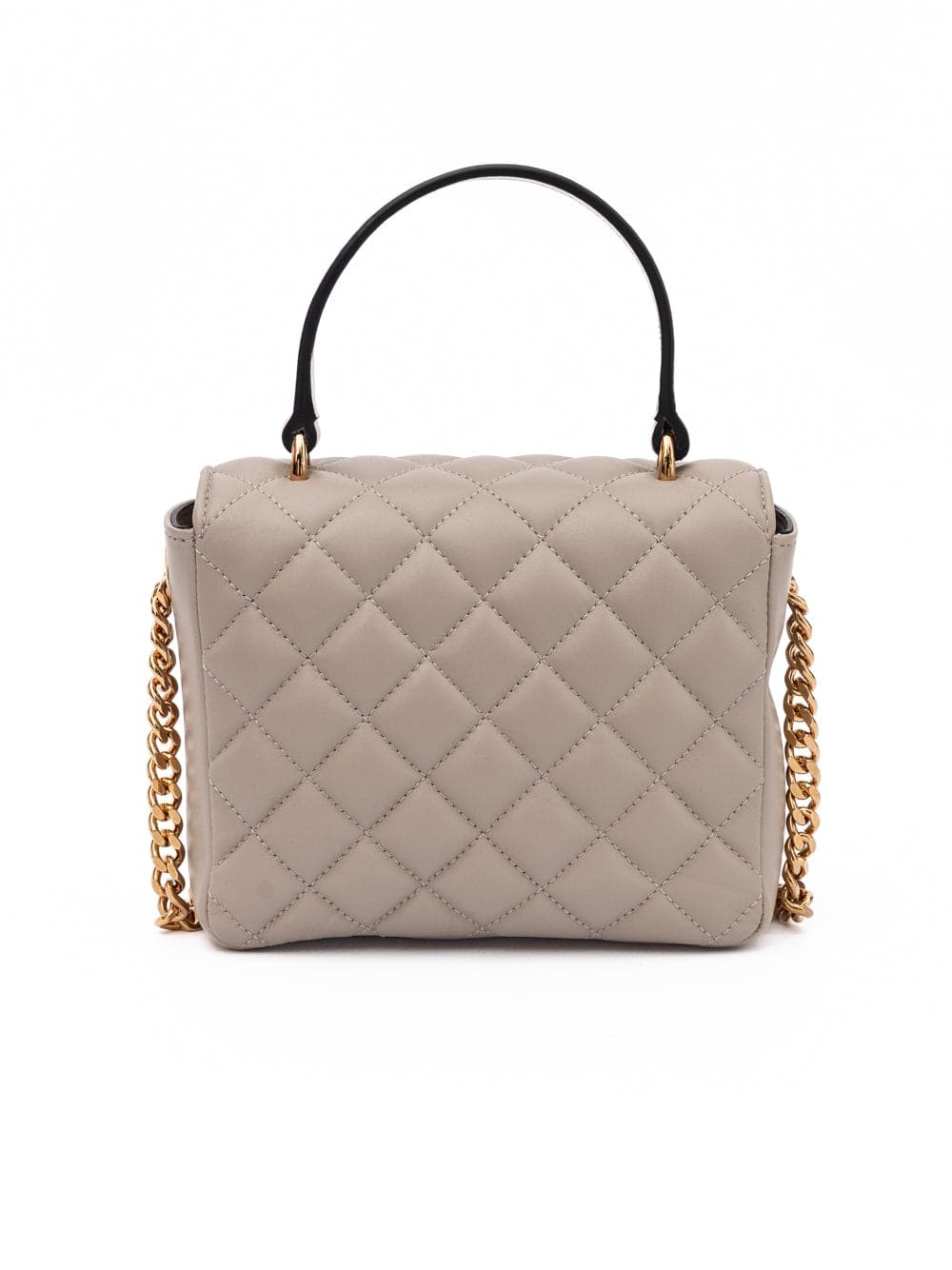 Versace Taupe Quilted Leather Handbag - 3