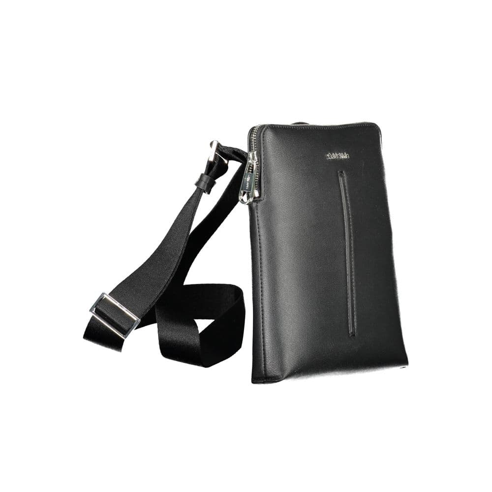 Calvin Klein Black Polyurethane Men Shoulder Bag - 3
