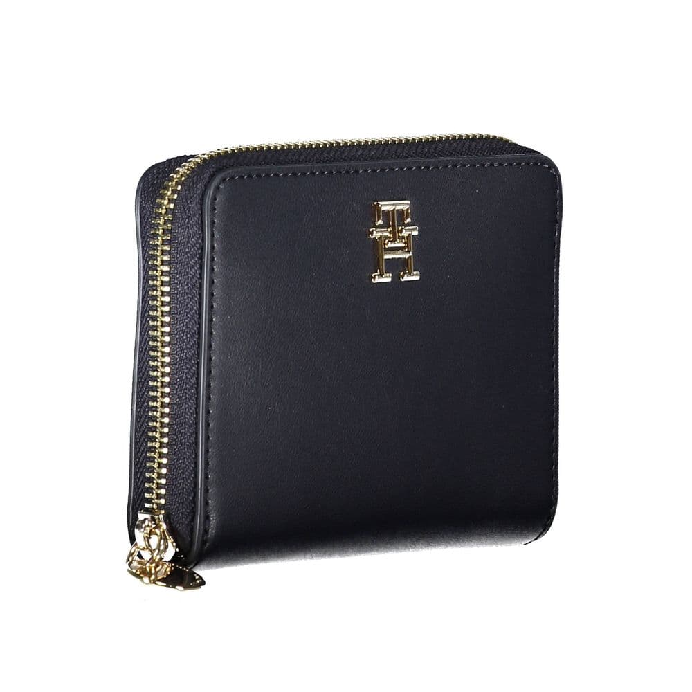 Tommy Hilfiger Blue Polyurethane Women Wallet - 3
